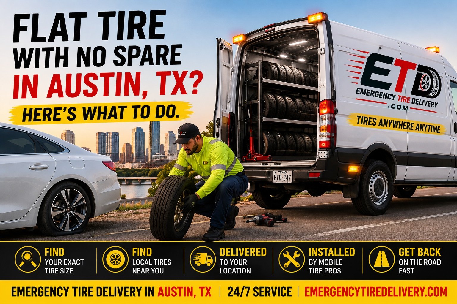 Flat Tire No Spare Austin TX