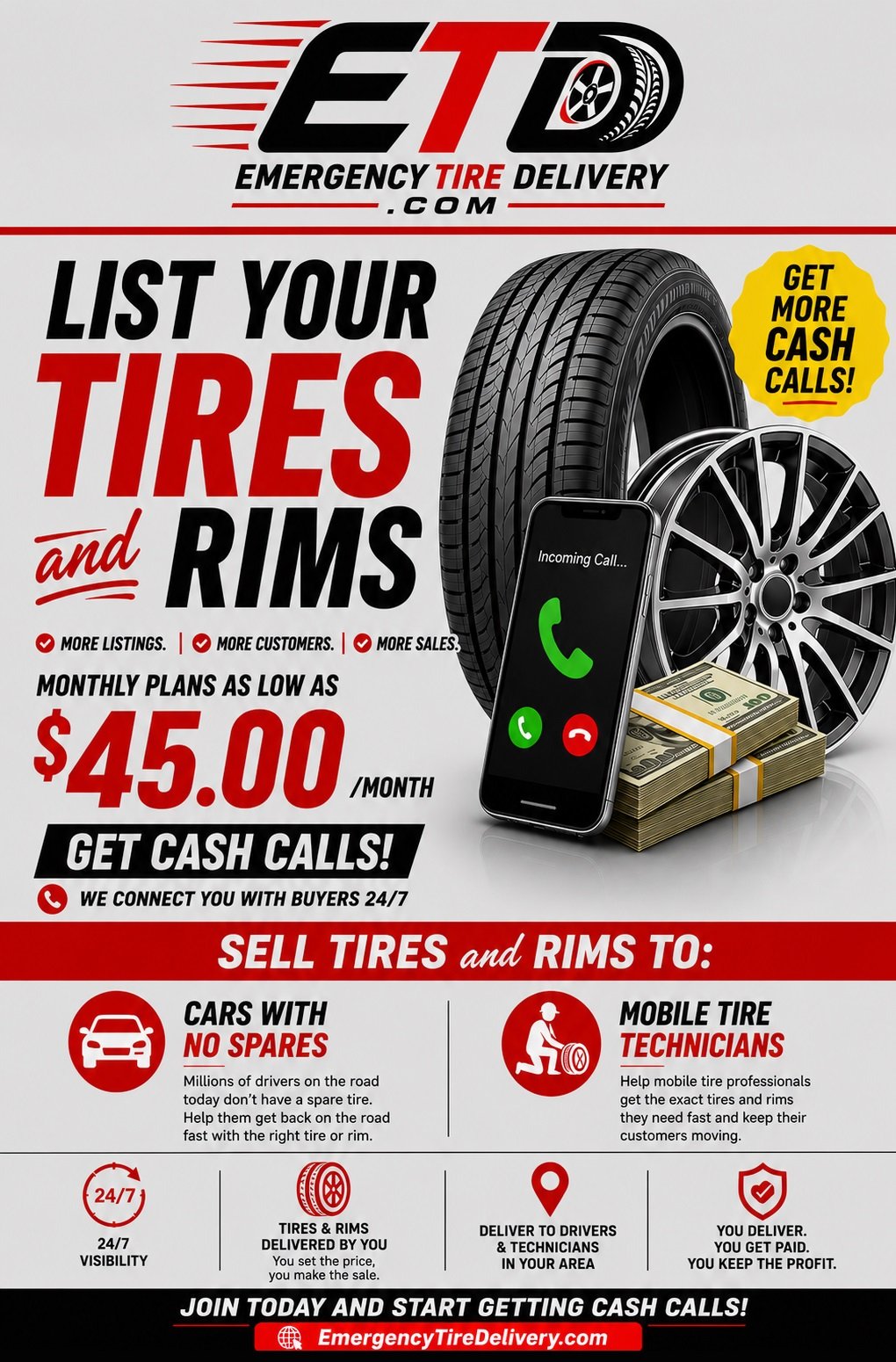 Mobile Tire Service and Emergency Tire Delivery Near You