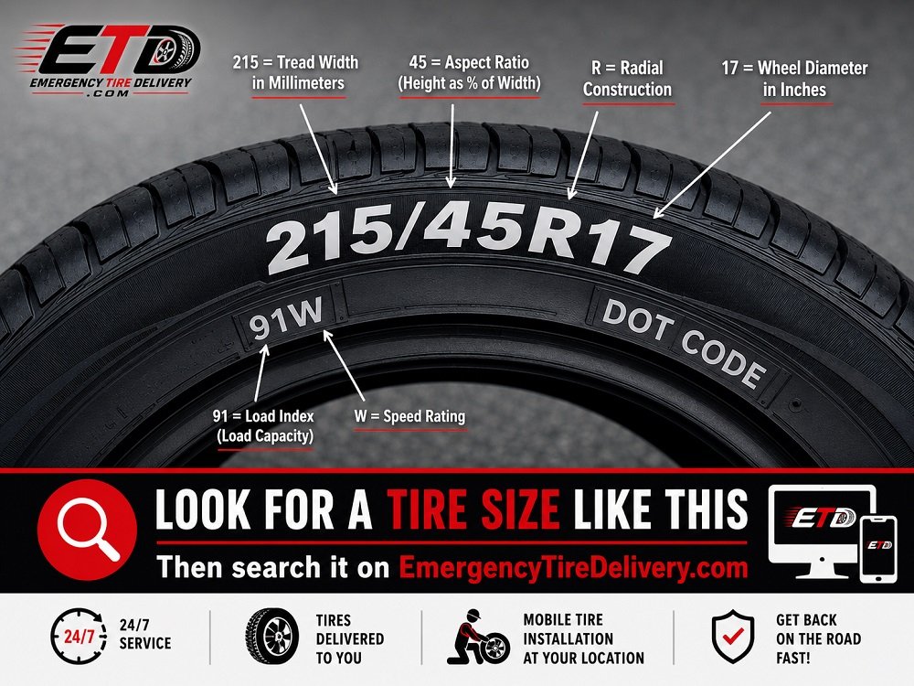 How To Locate Tire Size On A Tire