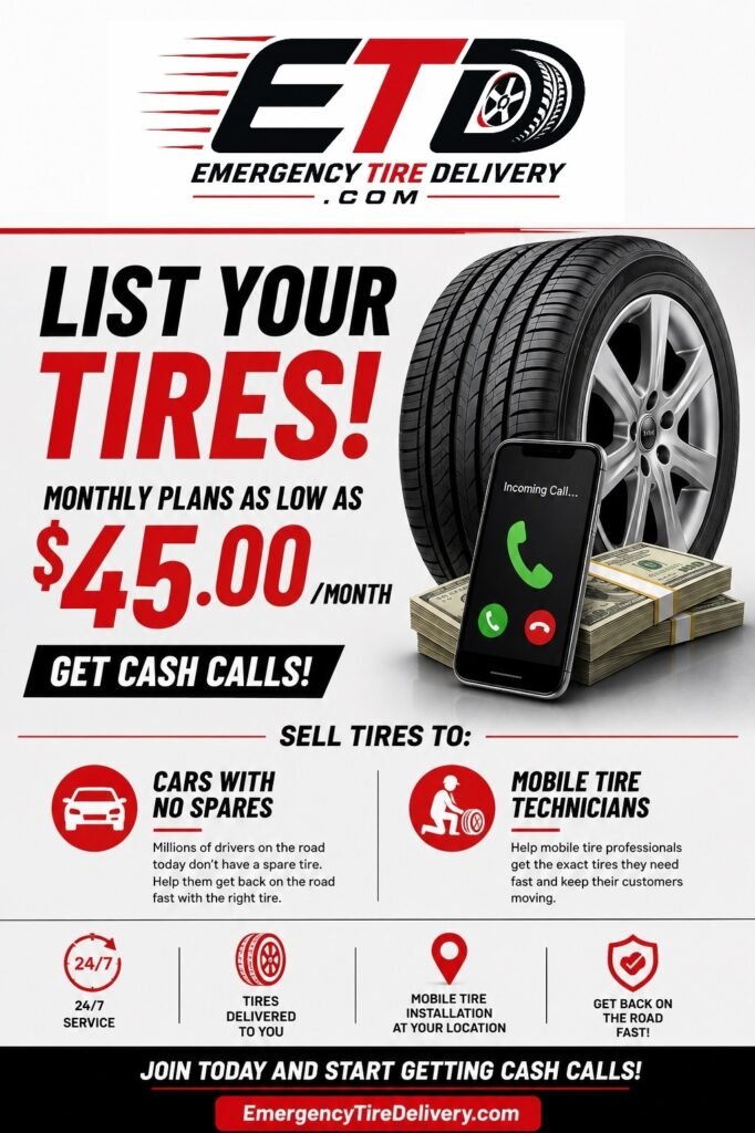 Emergency Tire Delivery and Mobile Tire Service